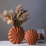 Ваза керамическая в виде круглой терракотовой морской раковины Galapagos варинант исполнения - 2 | Loft Concept в Волгограде