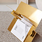 Дизайнерский журнальный стол фигурный золотого цвета Ufuri варинант исполнения - 2 | Loft Concept в Волгограде