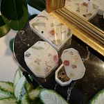 Шкатулка из эпоксидной смолы с цветами белая Epoxy Resin Rectangular Box White варинант исполнения - 5 | Loft Concept в Волгограде