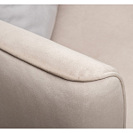 Диван двухместный раскладной светло-серый с кантом Pride варинант исполнения - 6 | Loft Concept в Волгограде