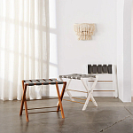 Настенный светильник с подвесками из деревянных бусин молочного цвета Wooden Beads Wall Lamp варинант исполнения - 2 | Loft Concept в Волгограде