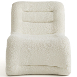 Кресло изогнутое с обивкой из ткани букле Smooth Bend Boucle Chair варинант исполнения - 2 | Loft Concept в Волгограде