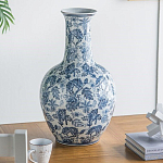 Ваза с классическим узором шинуазри синего цвета Blue & White Ornament  варинант исполнения - 5 | Loft Concept в Волгограде