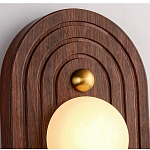 Настенный светильник с деревянным резным основанием Wood Wall Lamp варинант исполнения - 1 | Loft Concept в Волгограде