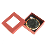 Зеркало карманное двухстороннее круглое из натурального камня Серафинит в подарочной упаковке Gold Stone Mirrors варинант исполнения - 3 | Loft Concept в Волгограде