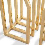 Консоль с чёрной столешницей и золотым фигурным основанием Cosmo варинант исполнения - 1 | Loft Concept в Волгограде