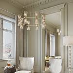 Люстра круглая с фактурными абажурами из тонких металлических палочек Wild Thorns варинант исполнения - 3 | Loft Concept в Волгограде