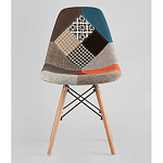Пластиковый стул на ножках из массива бука Eames Пэчворк варинант исполнения - 4 | Loft Concept в Волгограде
