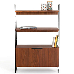 Стеллаж из стали и орехового дерева Derek Wood Rack варинант исполнения - 2 | Loft Concept в Волгограде