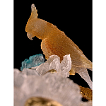 Люстра круглая на золотом каркасе с птичками и цветочным декором Miscellaneous herbs варинант исполнения - 3 | Loft Concept в Волгограде