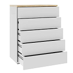 Комод с белым глянцевым фасадом с 5-ю ящиками Grace of Furniture  варинант исполнения - 2 | Loft Concept в Волгограде