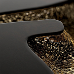 Дизайнерский журнальный стол круглый с декоративным расколом в центре стола Flaming варинант исполнения - 1 | Loft Concept в Волгограде