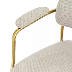 Стул Singer Chair с подлокотниками серый на золотистых ножках варинант исполнения - 6 | Loft Concept в Волгограде