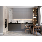 Серый кухонный гарнитур с фасадом под светлый дуб Ferrand Kitchen Set варинант исполнения - 3 | Loft Concept в Волгограде