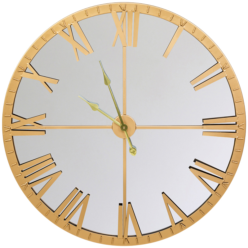 Часы настенные зеркальные с золотым металлическим циферблатом Mirror Tower Clock Золотой Зеркало Часы настенные зеркальные с золотым металлическим циферблатом Mirror Tower Clock Золотой Зеркало в Волгограде | Loft Concept