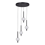 Люстра светодиодная каскадная с 4-мя сферическими стеклянными плафонами Splatter варинант исполнения - 3 | Loft Concept в Волгограде