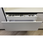 Угловой кухонный гарнитур Жемчужный белый Серый Clarke Kitchen Set White Grey варинант исполнения - 9 | Loft Concept в Волгограде