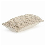 Чехол на подушку с макраме бежевого цвета Macrame варинант исполнения - 1 | Loft Concept в Волгограде