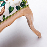 Банкетка из натурального бука золотистая с изображением птиц и цветов Blooming Birds варинант исполнения - 3 | Loft Concept в Волгограде