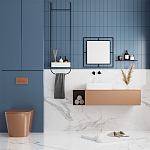 Настенное зеркало квадратной формы в черной металлической раме CORNER MIRROR BLACK варинант исполнения - 3 | Loft Concept в Волгограде