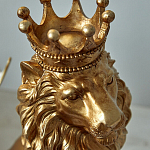 Статуэтка лев с детализированной гривой и изящной короной Lion Crown  варинант исполнения - 6 | Loft Concept в Волгограде