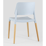 Пластиковый стул на ножках из массива бука Ferret Grey-Blue варинант исполнения - 4 | Loft Concept в Волгограде