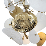 Подвесной светильник с белыми и золотистыми цветами Dahlia Flowers Lamp варинант исполнения - 4 | Loft Concept в Волгограде