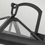 Настенный фонарь черного цвета с прозрачным стеклянным плафоном трапециевидной формы Hinkley варинант исполнения - 2 | Loft Concept в Волгограде