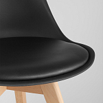 Стул с основой из пластика и мягким сиденьем Arvika Black варинант исполнения - 7 | Loft Concept в Волгограде