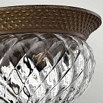 Потолочный светильник с чашеобразным плафоном из толстого волнообразного стекла и широким узорчатым основанием Hinkley варинант исполнения - 10 | Loft Concept в Волгограде