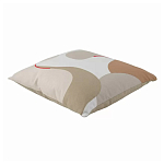 Подушка декоративная хлопковая бежевого цвета с абстрактным принтом Elysian Flow Sand варинант исполнения - 1 | Loft Concept в Волгограде