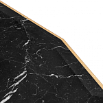 Консоль с чёрной столешницей и золотым фигурным основанием Cosmo варинант исполнения - 4 | Loft Concept в Волгограде