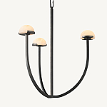 Люстрас 3-мя мраморными плафонами в форме купола Light Warm Light варинант исполнения - 2 | Loft Concept в Волгограде