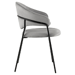 Серый стул с обивкой из искусственной замши Alexis варинант исполнения - 3 | Loft Concept в Волгограде