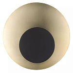 Бра круглое в сочетании золотистого и чёрного цвета Round Sconce Gold and Black варинант исполнения - 1 | Loft Concept в Волгограде