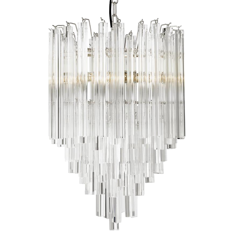 Люстра Chandelier Salerno Clear Никель Прозрачный (Transparent) Люстра Chandelier Salerno Clear Никель Прозрачный (Transparent) в Волгограде | Loft Concept