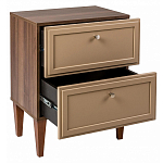 Тумба прикроватная бежевая из массива бука с 2-мя ящиками Wenge Light варинант исполнения - 4 | Loft Concept в Волгограде