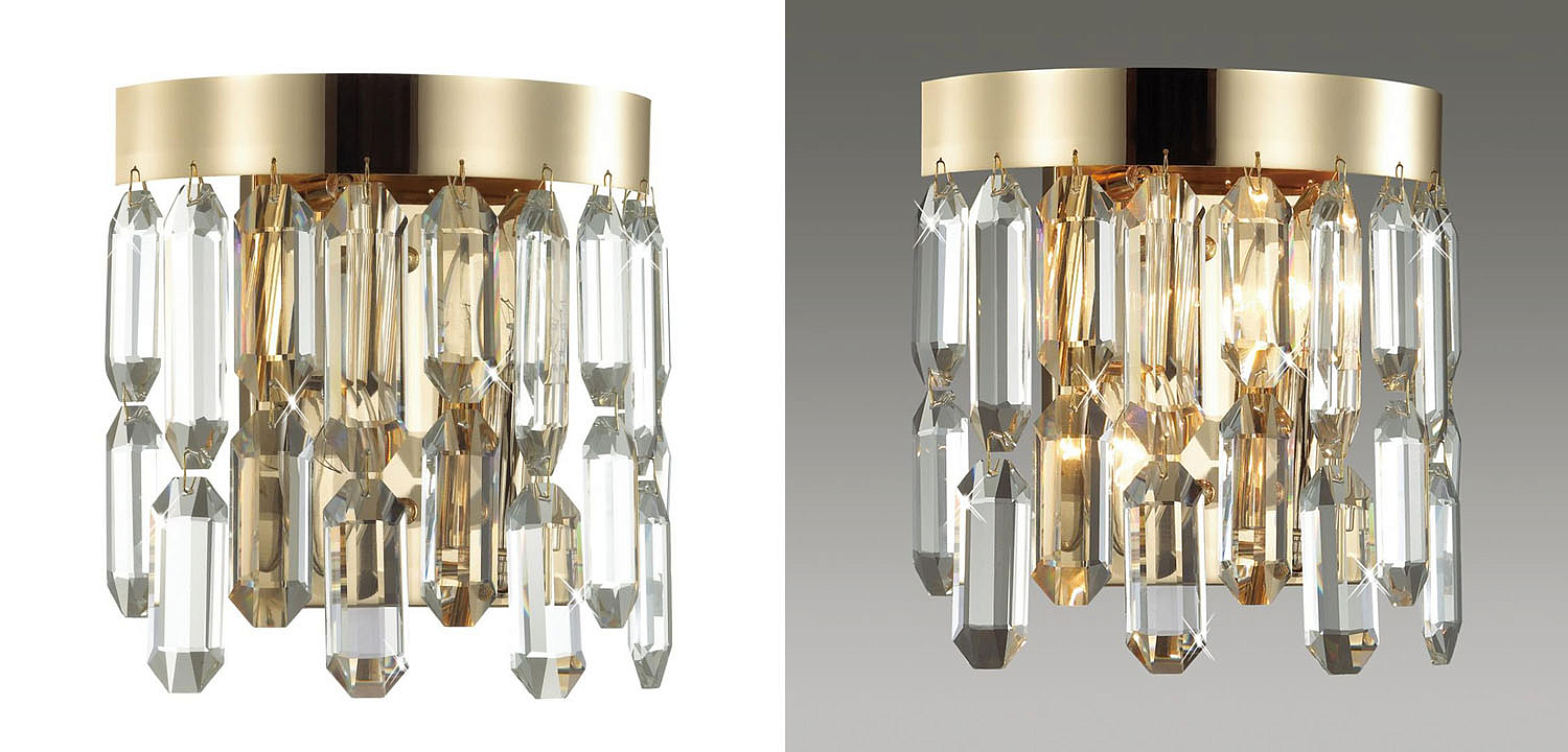 Бра Crystal Polyhedrons Wall Lamp Gold Бра Crystal Polyhedrons Wall Lamp Gold - Loft-Concept в Волгограде