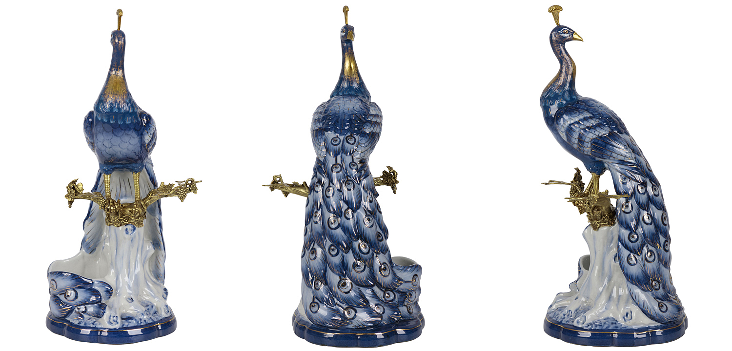 Статуэтка Peacock Blue White Статуэтка Peacock Blue White - Loft-Concept в Волгограде