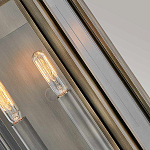 Настенный фонарь прямоугольной формы цвета состаренная латунь с двумя лампами Hinkley варинант исполнения - 2 | Loft Concept в Волгограде