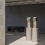 Настольная лампа с основанием из 24 выточенных сферических камней Through Stone варинант исполнения - 4 | Loft Concept в Волгограде