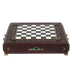 Шахматы в ларце из натуральных камней Долерит Малахит Мрамор Decorative Thematic Chess Русь варинант исполнения - 1 | Loft Concept в Волгограде