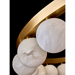 Люстра круглая с сферическими плафонами из натурального камня Phased Spheres варинант исполнения - 3 | Loft Concept в Волгограде