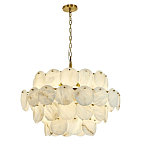 Люстра четырехъярусная с подвесками в форме дисков Cryptocrystalline Stone варинант исполнения - 3 | Loft Concept в Волгограде