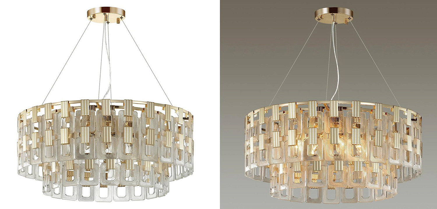Люстра Ribbed Elements Pendant Round 67 Люстра Ribbed Elements Pendant Round 67 - Loft-Concept в Волгограде