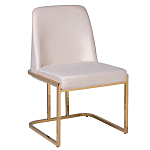 Стул обеденный велюровый кремовый с золотым каркасом Nobility варинант исполнения - 3 | Loft Concept в Волгограде