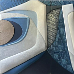 Арт-объект ручной работы Blue Abstraction из 4-х панелей варинант исполнения - 2 | Loft Concept в Волгограде