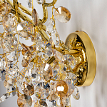 Бра золотого цвета с ветвями и прозрачными хрустальнымих подвесками Droplet Chandelier варинант исполнения - 6 | Loft Concept в Волгограде