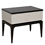 Тумбочка прикроватная с ящиком черно-серого цвета Noble Nightstand варинант исполнения - 1 | Loft Concept в Волгограде