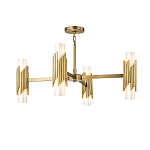 Люстра цвета латунь с 4-мя матовыми цилиндрическими плафонами Elstead Lighting варинант исполнения - 1 | Loft Concept в Волгограде